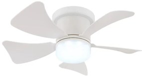 Globo 03609W - Ventilator de tavan LED dimabil HINES LED/10W/230V + telecomandă alb