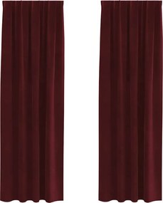 vidaXL Perdele opace 2 pcs Roșu Vin 140 x 225 cm Catifea