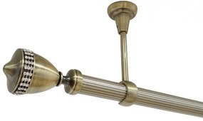 Galerie tavan fara inele VIENNA striat /25 - aur antic (Alege marime: 280 cm)