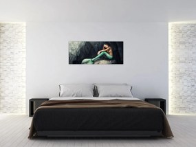 Tablou - Sirena pe stâncă (120x50 cm)