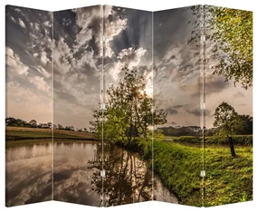 Paravan - Natura cu raze de soae (210x170 cm)