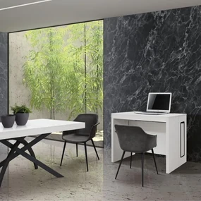 Consola extensibila tip masa Marina - ALB FRASIN - 295 cm/90cm - 12