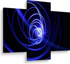 Tablou cu spirale albastre (90x60 cm)