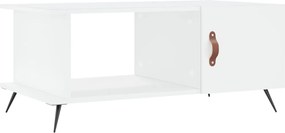 vidaXL Măsuță de cafea, alb, 90x50x40 cm, lemn prelucrat