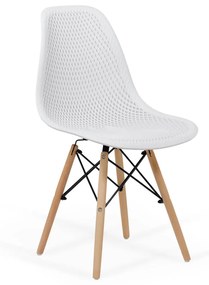 Scaun de terasă alb BUC 254 – Design modern, plastic rezistent