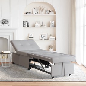 vidaXL Canapea extensibilă 3 în 1 în gri nor