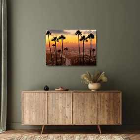 Tablou pe sticlă - Panorama din Los Angeles (70x50 cm)