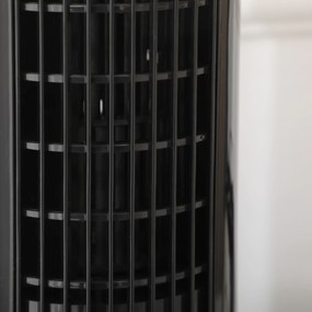 HOMCOM Ventilator Oscilant de Coloană, 3 Viteze, Design Compact, ABS și Cupru, Negru | Aosom Romania