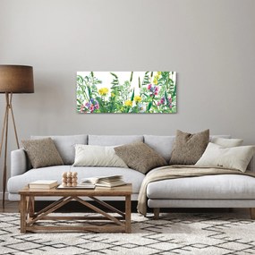 Tablou - Flori de pajiște pictate (120x50 cm)