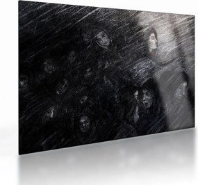 Tablou pe sticlă - Tristețe și renunțare (70x50 cm)