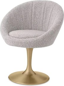 Scaun pivotant design elegant LUX O'Neill, boucle gri
