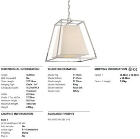 Lustra suspendata LUX, design modern, KYLE cu 4 surse de lumina