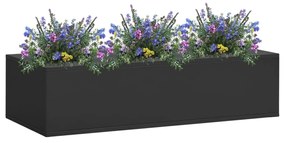 Cutie pentru flori de birou, antracit, 90x40x23 cm, otel 1, Antracit