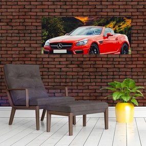 Tablou - Mercedes roșu (120x50 cm)