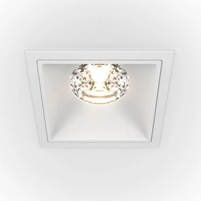 Spot LED incastrabil design tehnic Alpha alb, 8,5x8,5cm, 4000K