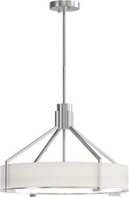 Open Design OR85624 - Lustru pe tijă DORETTO, 4 x E27, 15 W, 230 V, Ø 50 cm, crom mat/alb