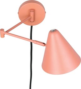 Aplică de perete portocalie cu structură flexibilă cu alimentare la priză ø 15 cm Cosima – Trio