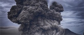 Tablou - Erupție vulcanică (120x50 cm)