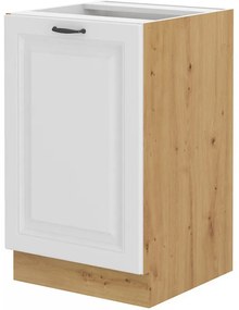Dulap inferior de bucătărie Sheila 60 D 1F BB (Stejar artisan + Alb). 1032449