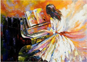 Tablou - Femeia cântând la pian (70x50 cm)