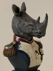 Statuie decorativa bust de rinocer " Napoleonian "
