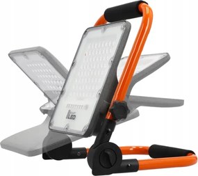 Proiector LED reîncărcabil cu stativ LED/100W/3,2V 5000K 5000 mAh IP65 portocaliu