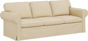 vidaXL Canapea Crem 215 x 82 x 80 cm țesătură