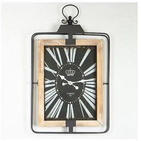 Ceas de perete 1xAA 76x46 bej/negru