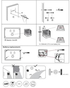 Corp de iluminat LED solar SOLAR LED/6W/3,2V 3000K IP54 Globo 36495