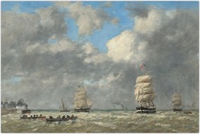 Tablou - Eugène Boudin, Le Havre, reproducere (90x60 cm)