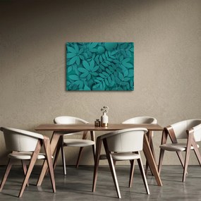 Tablou - Frunze turcoaz (70x50 cm)