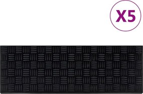 vidaXL Trepte de scară, 5 buc., 25x75 cm, cauciuc