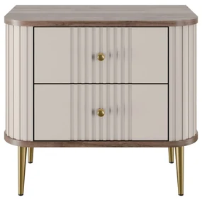 Set noptiere Vesper 56 cm - cașmir / nuc / picioare aurii
