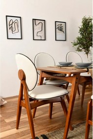 Set de masă Touch Walnut and Cream