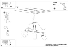 Spot de perete LEMMI 3xGU10/40W/230V alb Sollux SL.1125