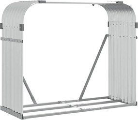 vidaXL Suport pentru bușteni, argintiu, 120x45x100 cm, oțel galvanizat