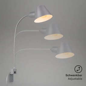 Lampă flexibilă de perete Briloner 2079-014 1xE27/10W/230V argintiu