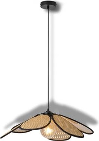 Osram - Lampă suspendată cu cablu DECOR RATTAN 1xE27/15W/230V Ø 58 cm bej/negru