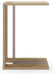 Măsuță auxiliară cu aspect de lemn de stejar 40x30 cm Macha – Marckeric