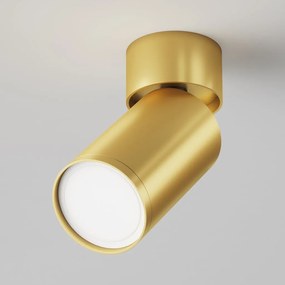 Aplica de perete / tavan design tehnic Focus S auriu mat
