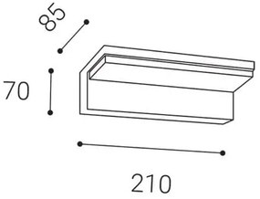 Aplică LED de exterior cu senzor HUGO LED/9W/230V IP54 3000K/4000K LED2