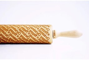 Sucitor din lemn cu detalii de Crăciun în relief Valek Happy Christmass