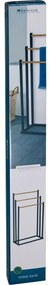 Suport metalic pentru prosoape Bambus 45 × 23 × 85cm, negru