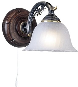 Aplica de perete design italian din alama cu lemn 2700