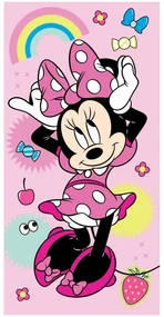 Disney Minnie Prosop de baie Rainbow, prosop de plajă 70x140cm