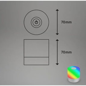 Lampă LED RGB reîncărcabilă de masă Briloner 7462014 LED/1,5W/5V IP44 crom