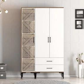 Dulap de haine Kiara PT (Nuc + Alb). 1088433