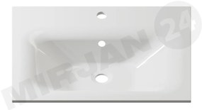 Mobilier baie Mendana (Alb + lucios Alb) (cu iluminat LED). 1103981