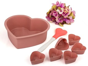 SET FORMA SILICON HEART + 6 FORME BRIOSE + SPATULA
