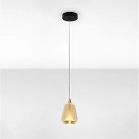Pendul LED modern, Metal, Sticla, Champaign, ALISH